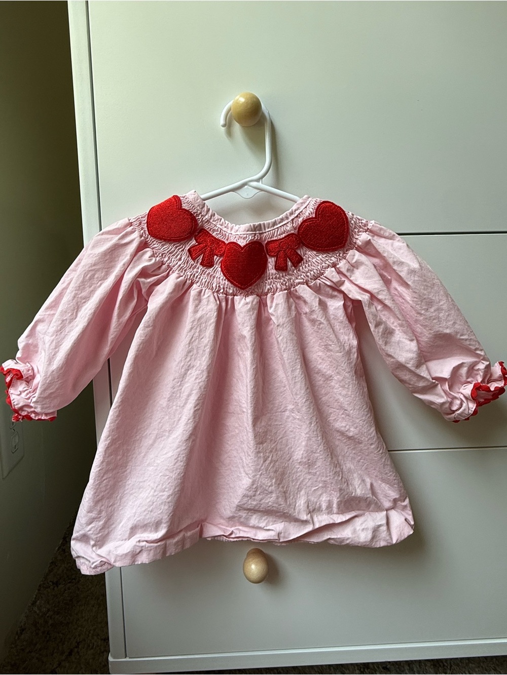 Valentine’s Day smocked dress